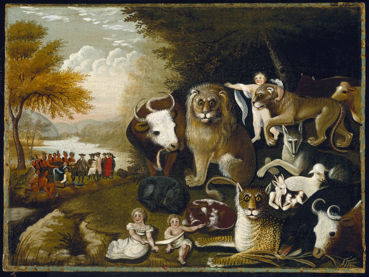 edward hicks painting of the peaceable kingdom