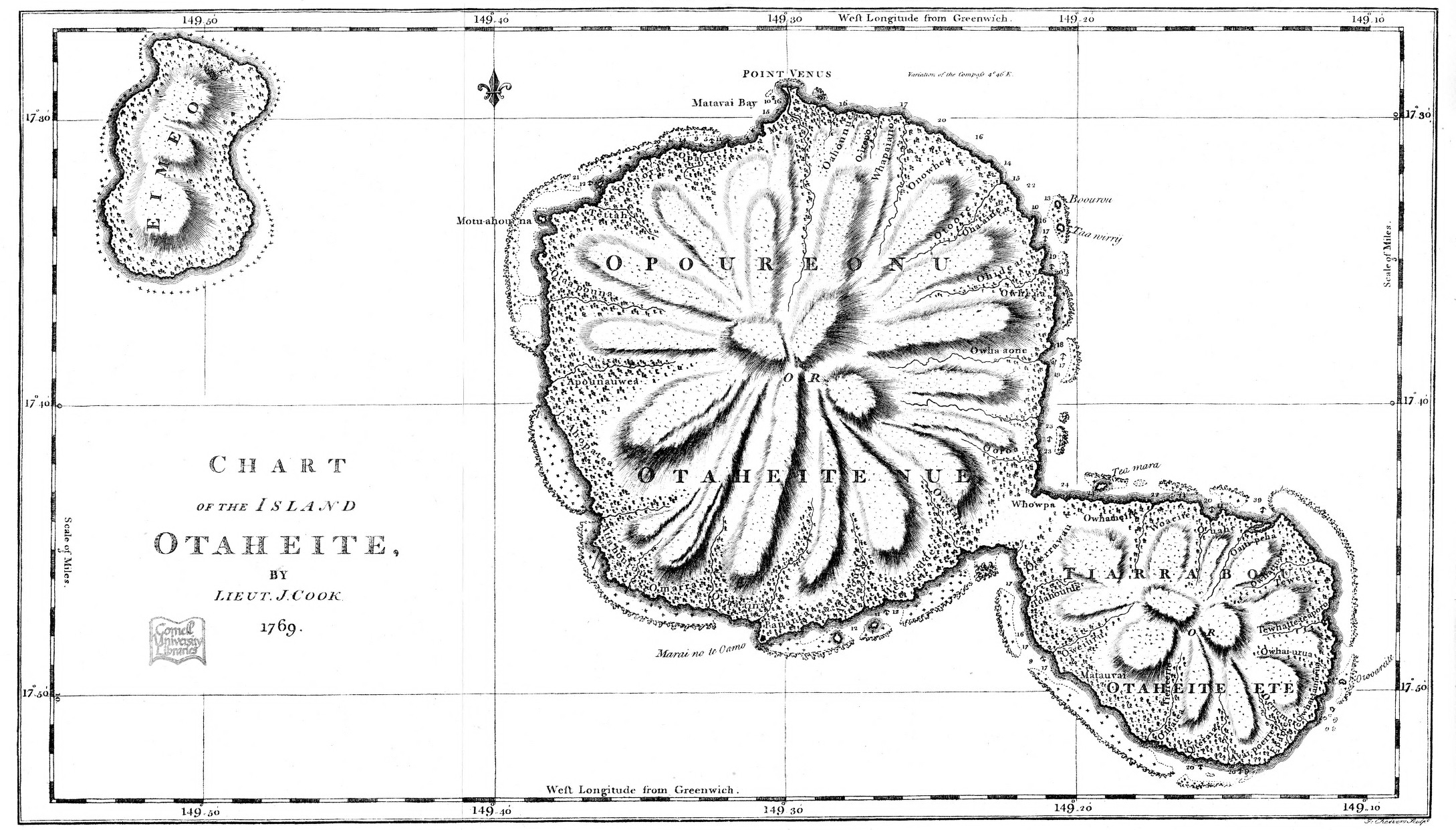 captain cook charts tahiti