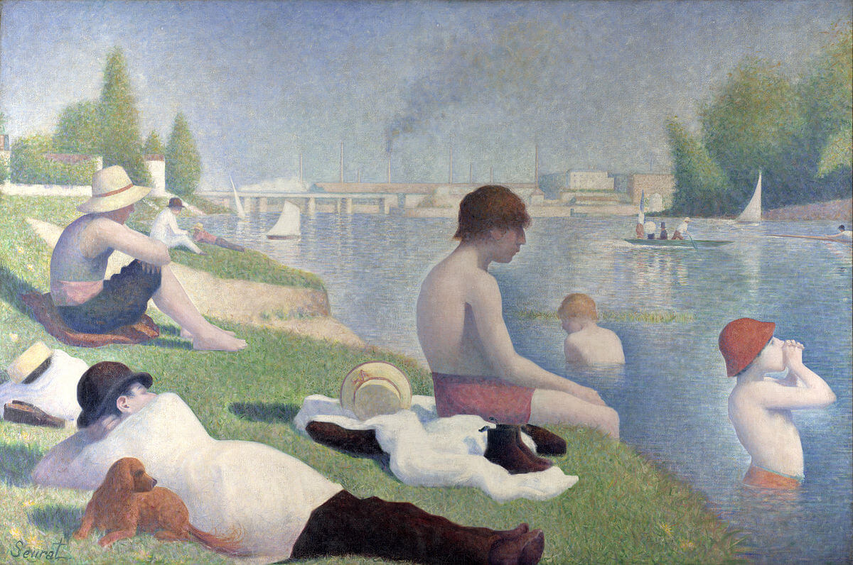bathing at asnieres painting georges seurat