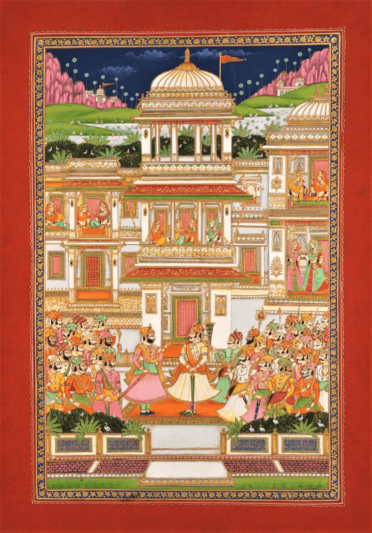 Jodhpur Darbar Miniature Painting By Lal Singh Bhati