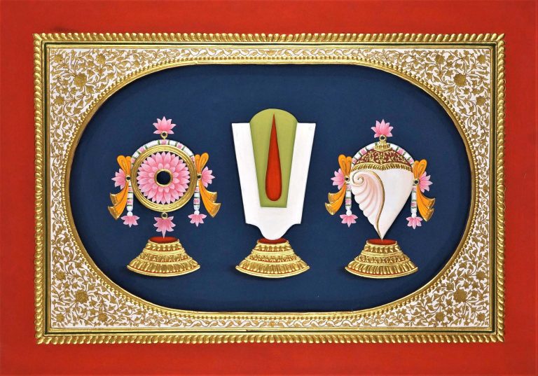 Sangu Chakram Miniature Painting By Lal Singh Bhati